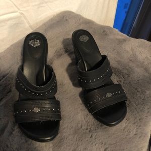 Harley Davidson flip flop wedges